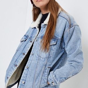 BRAND NEW Sherpa-Lined Vintage Jean Jacket